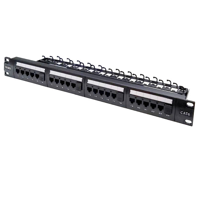 Monoprice Entegrade Series Cat6A 19in 1U Patch Panel, Shielded, 24-port  Dual IDC 